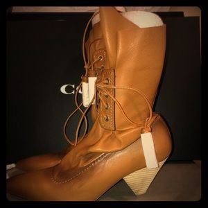 Coach lace up boots